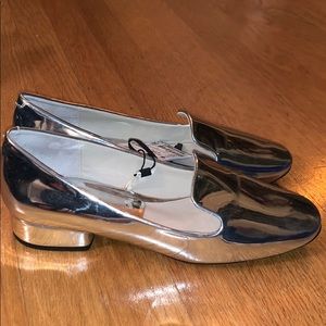 Zara Metallic Loafer Flat (NEVER WORN & WITH TAGS)